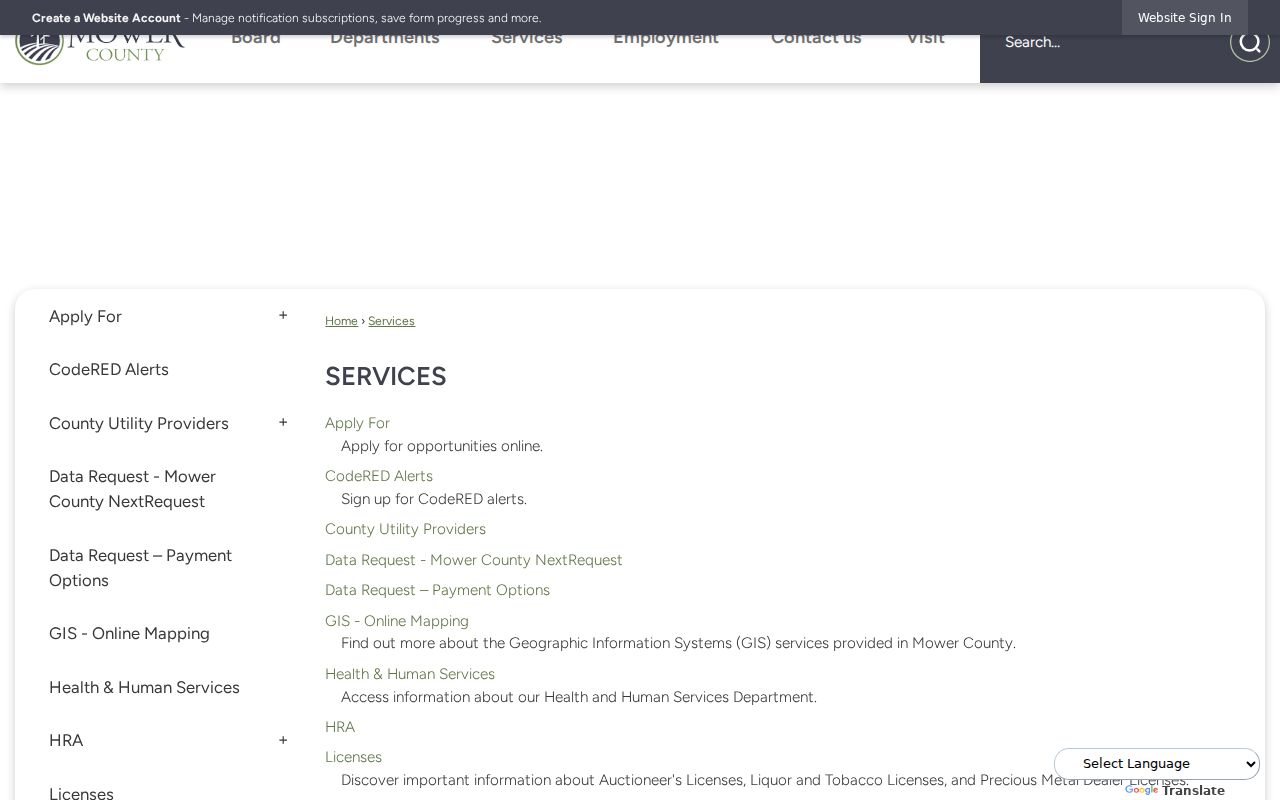 Mower County court records and county services reference